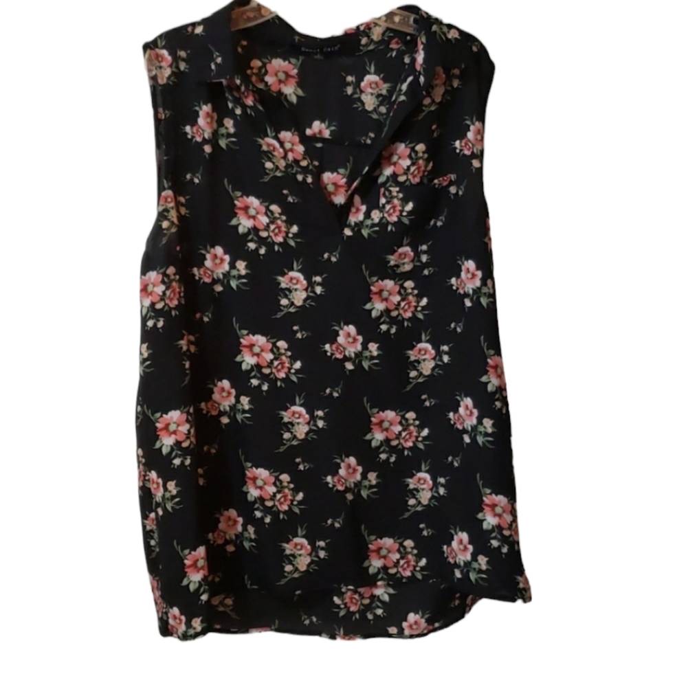 Sweet Rain Floral Countycore Sleeveless Blouse large